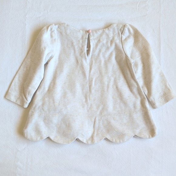 maggie & zoe scallop hem tunic top with bow 6-9 months baby girl - Picture 5 of 6